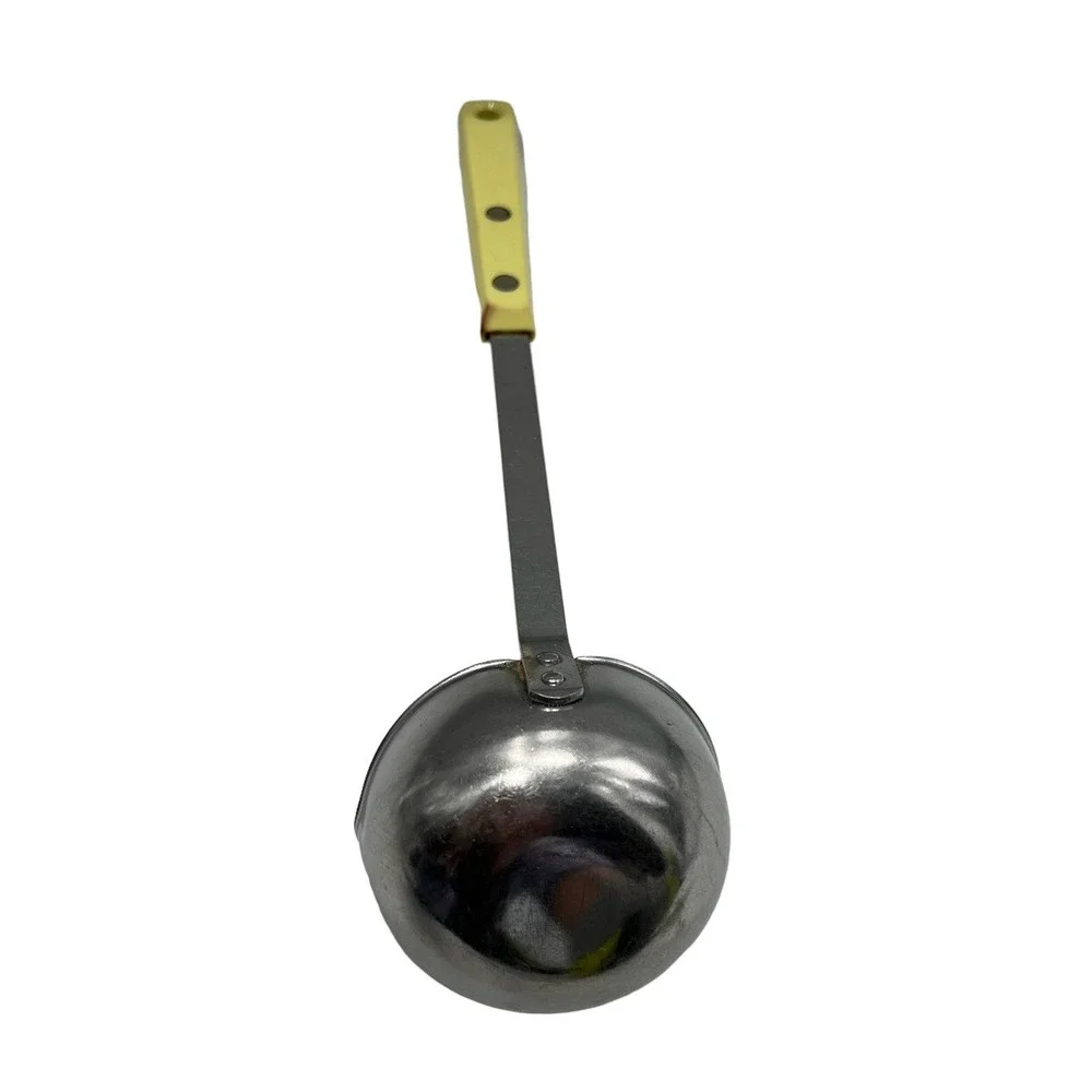 Vintage EKCO Forge Stainless Steel Ladle Yellow Mid Century Modern MCM USA